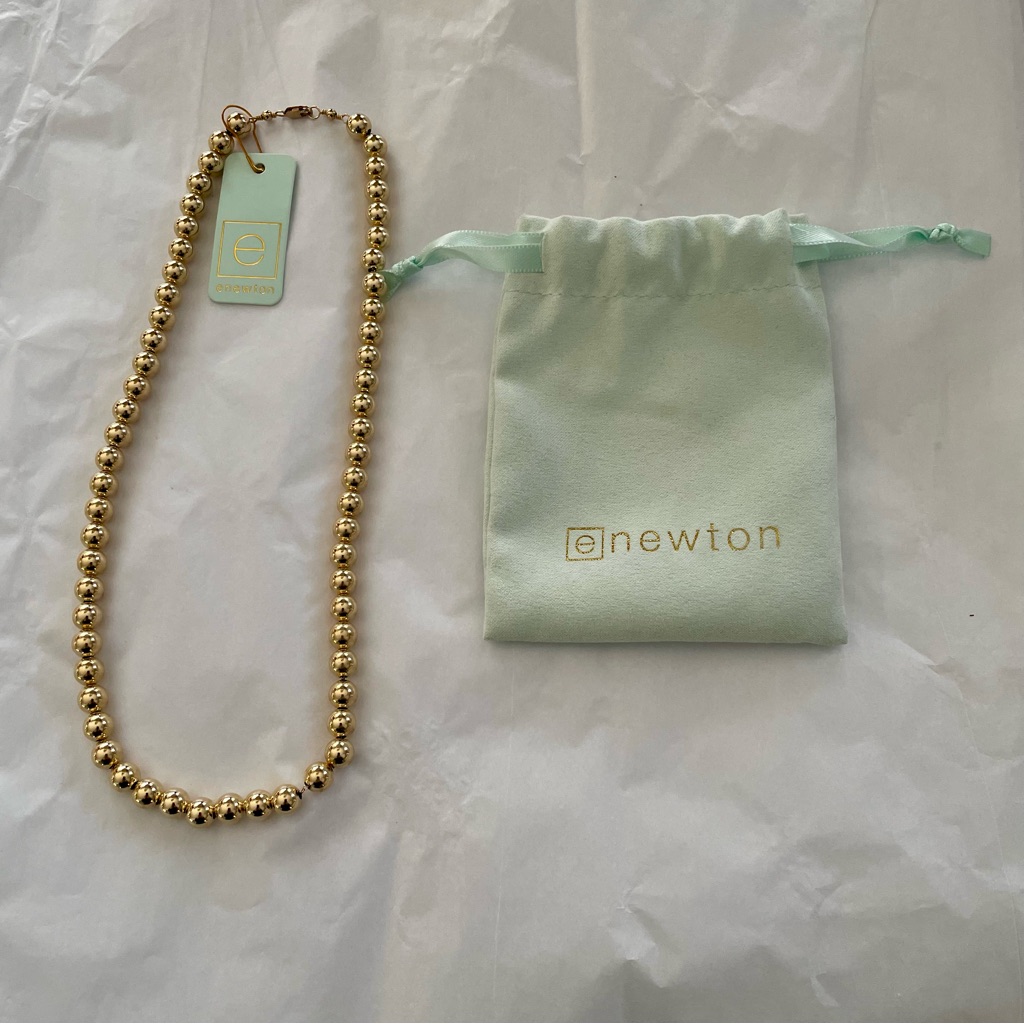 Enewton Classic Gold 7mm Bead Choker Necklace 17 Brand New W Tags 386$